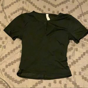 Lululemon Black Cropped Top